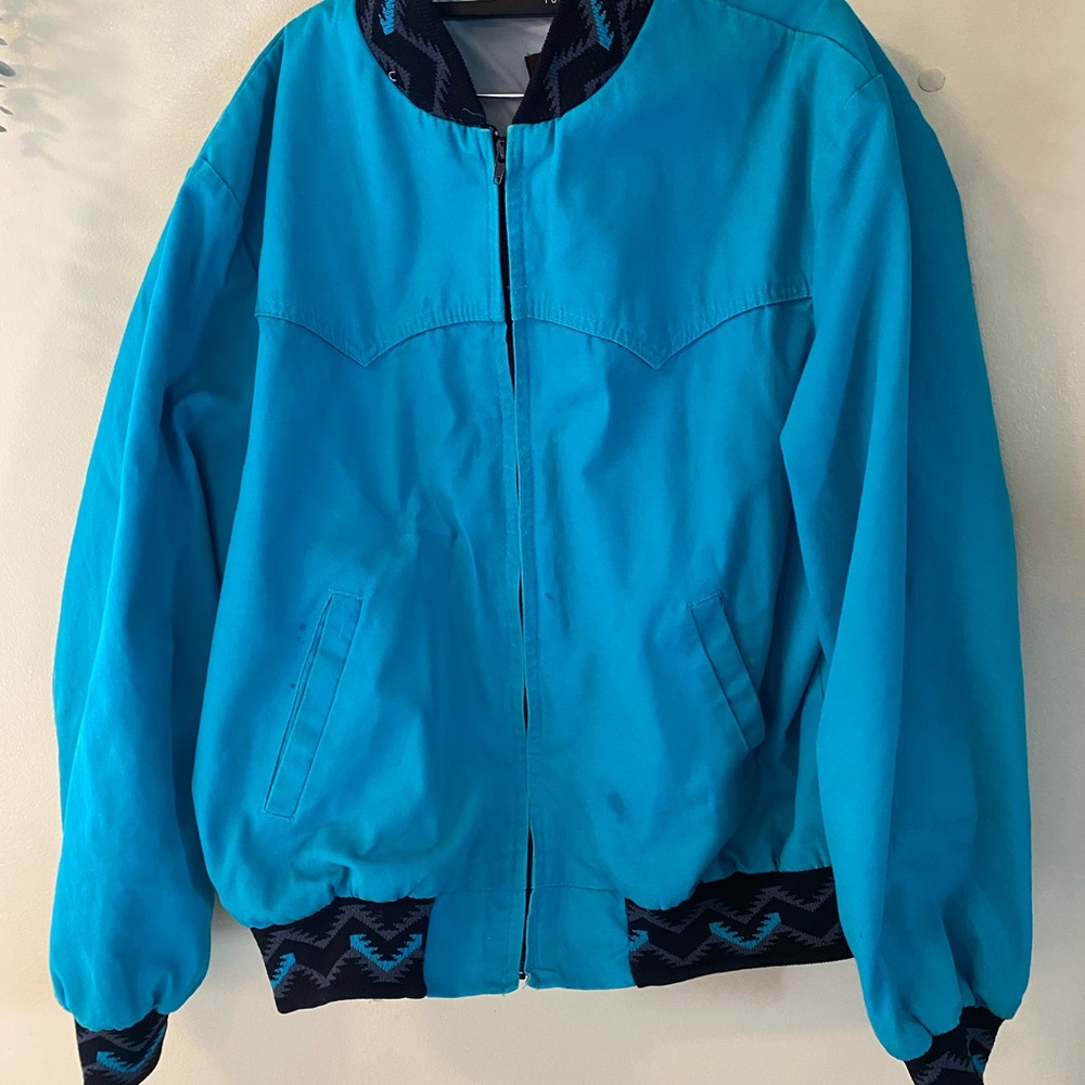 Vintage 90s Walls Jacket Aztec Design